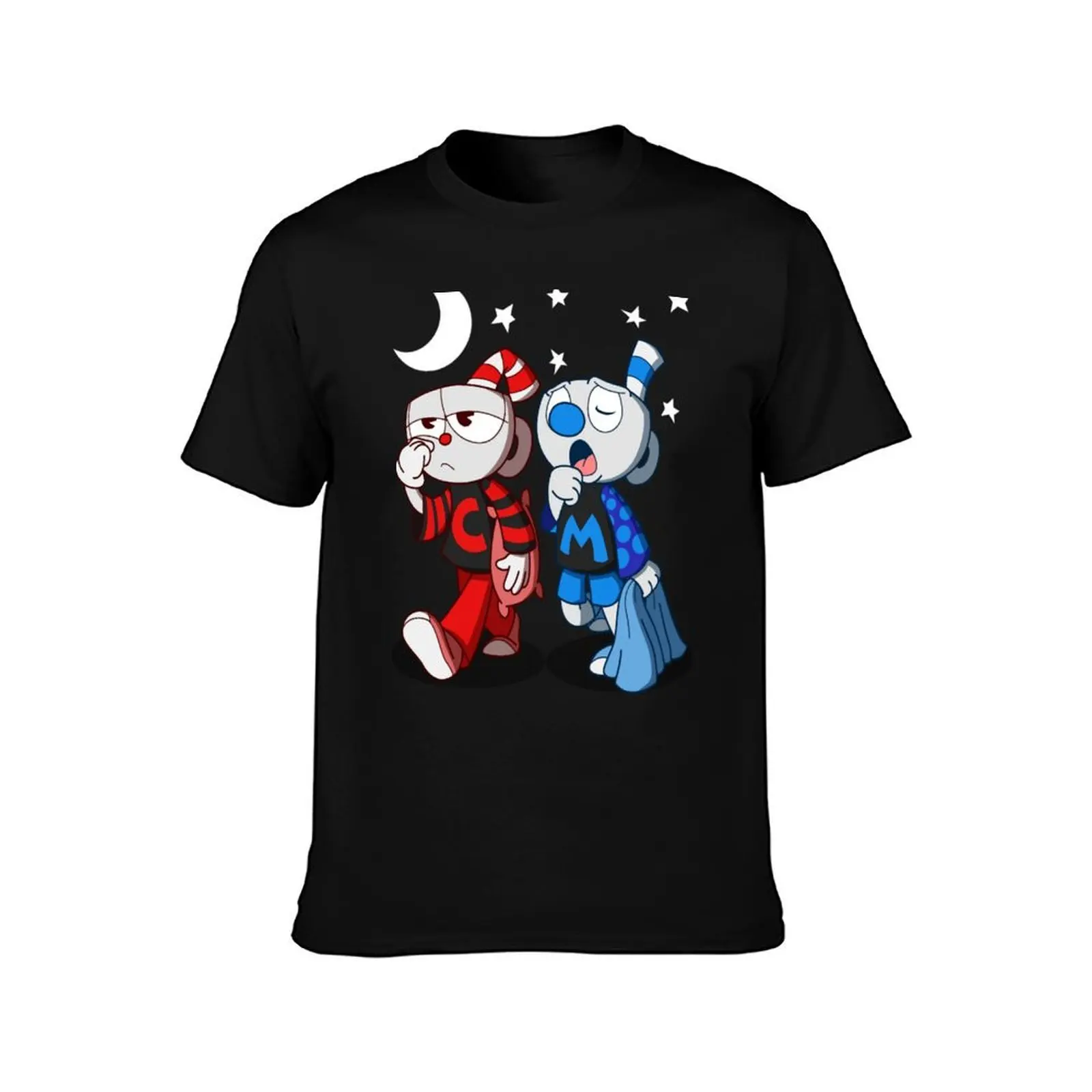 Cuphead T-Shirt, Summer Casual Cotton Tee, Oversized Streetwear Tops, Vintage Graphic Print, Loose Fit Short Sleeve, 100% Cotton