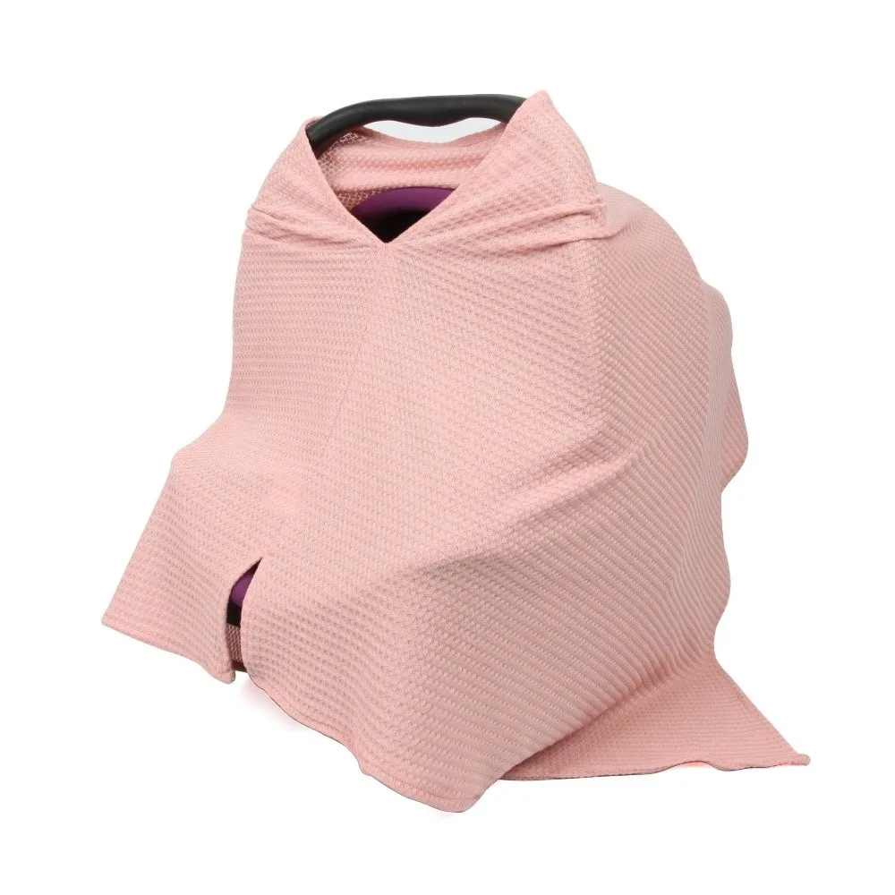 Soft Waffle Breastfeeding Nursing Cover Stretchy Windproof Nursing Poncho Multi-Use Breathable Feeding Scarf Moms