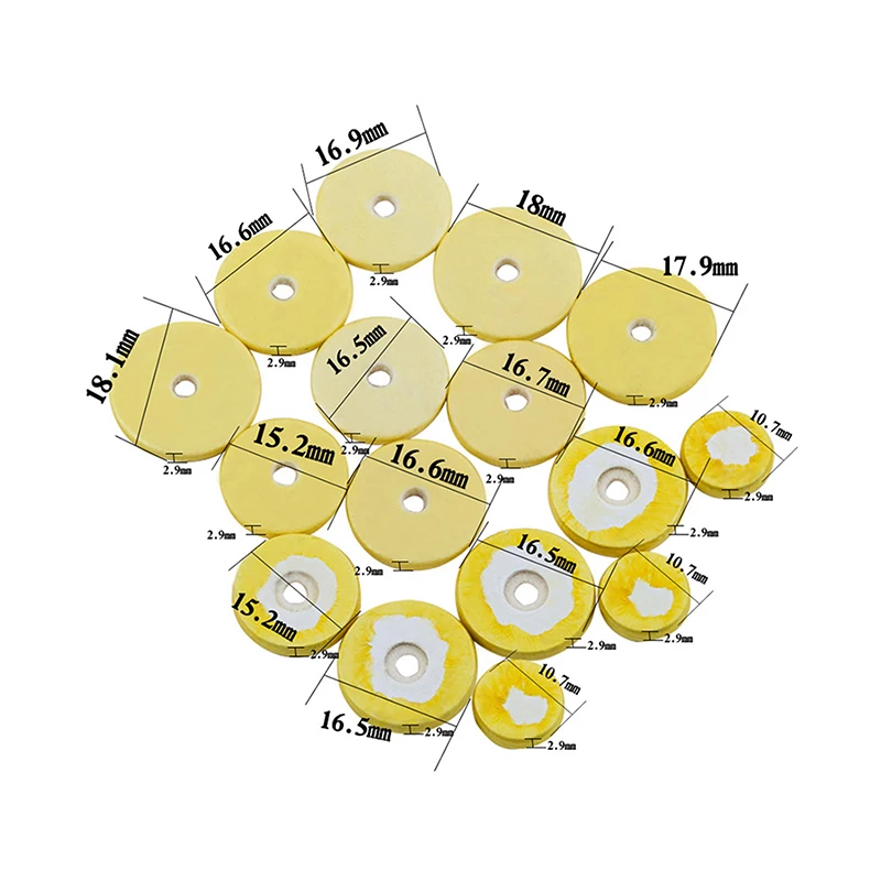 16Pcs/Set Flute Key Pads Yellow Cork Pad Different Sizes Leather Cushion Flute Pads Woodwind Musical Instrument Accessories