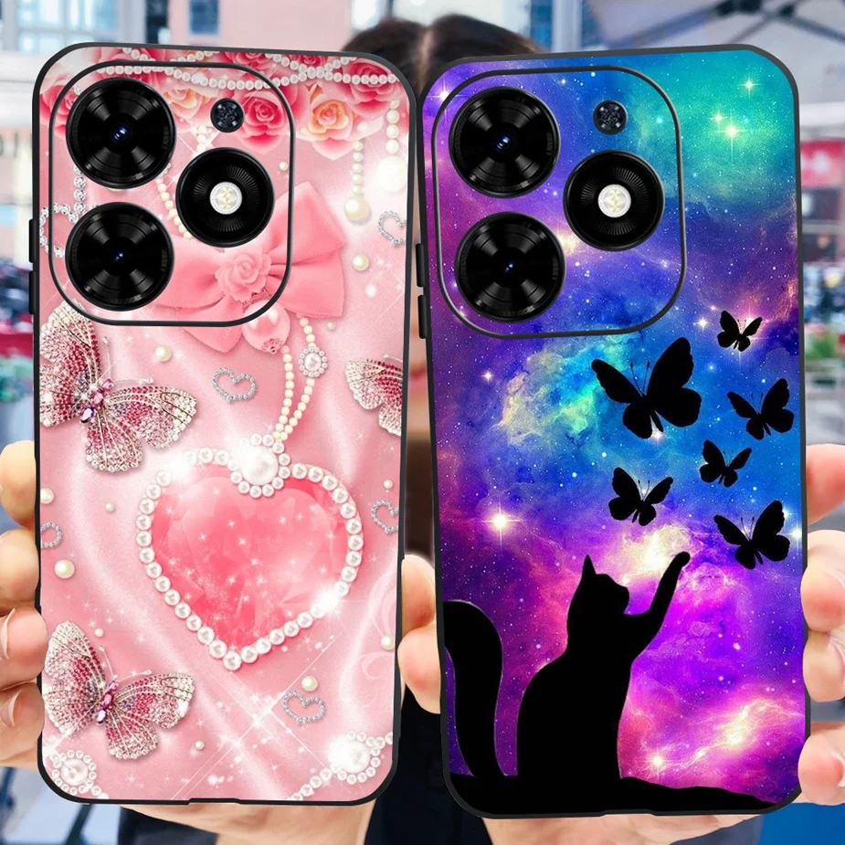 For Tecno Spark Go 2024 Case BG6 Luxury Astronaut Cartoon Painted Cover 6.6\'\' Soft Silicone Cases For Tecno Spark Go 2024 Fundas