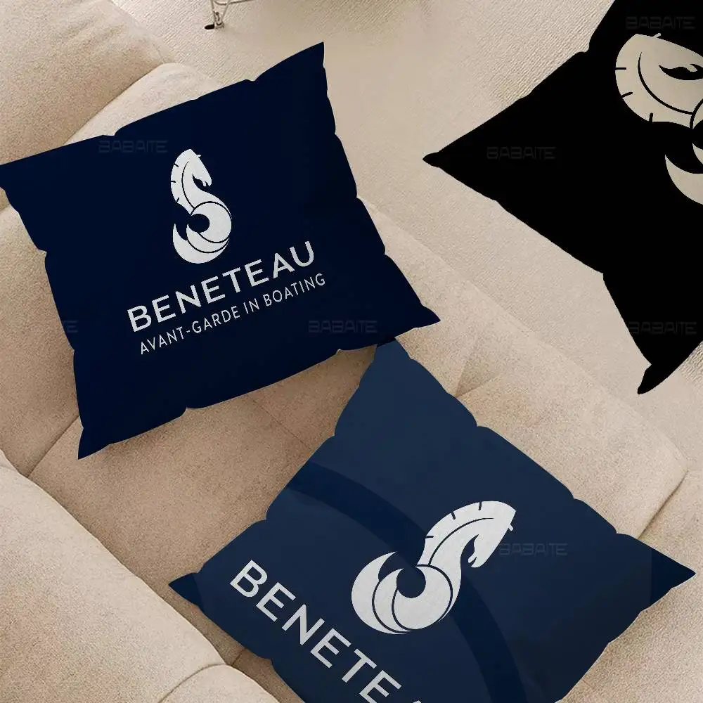 B-BENETEAU Logo Cushion Cover Inches Farmhouse Decor Home Throw Pillow Covers for Couch Decorations