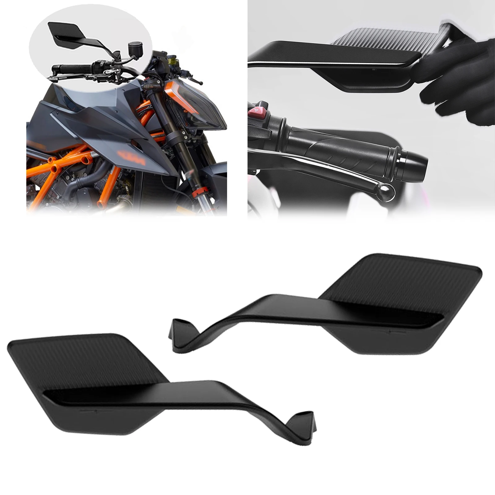 

Для 1290 Super Duke R EVO 2022-2023 новое зеркало заднего вида, уличное автомобильное регулируемое невидимое зеркало с фиксированным крылом, вращающееся боковое зеркало