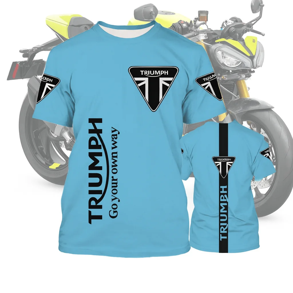 

Triumph Motorcycle T-shirt for Men 2026 New Fan Edition Loose 3D Printed Tops Summer Autumn Street Casual Fashion Tees