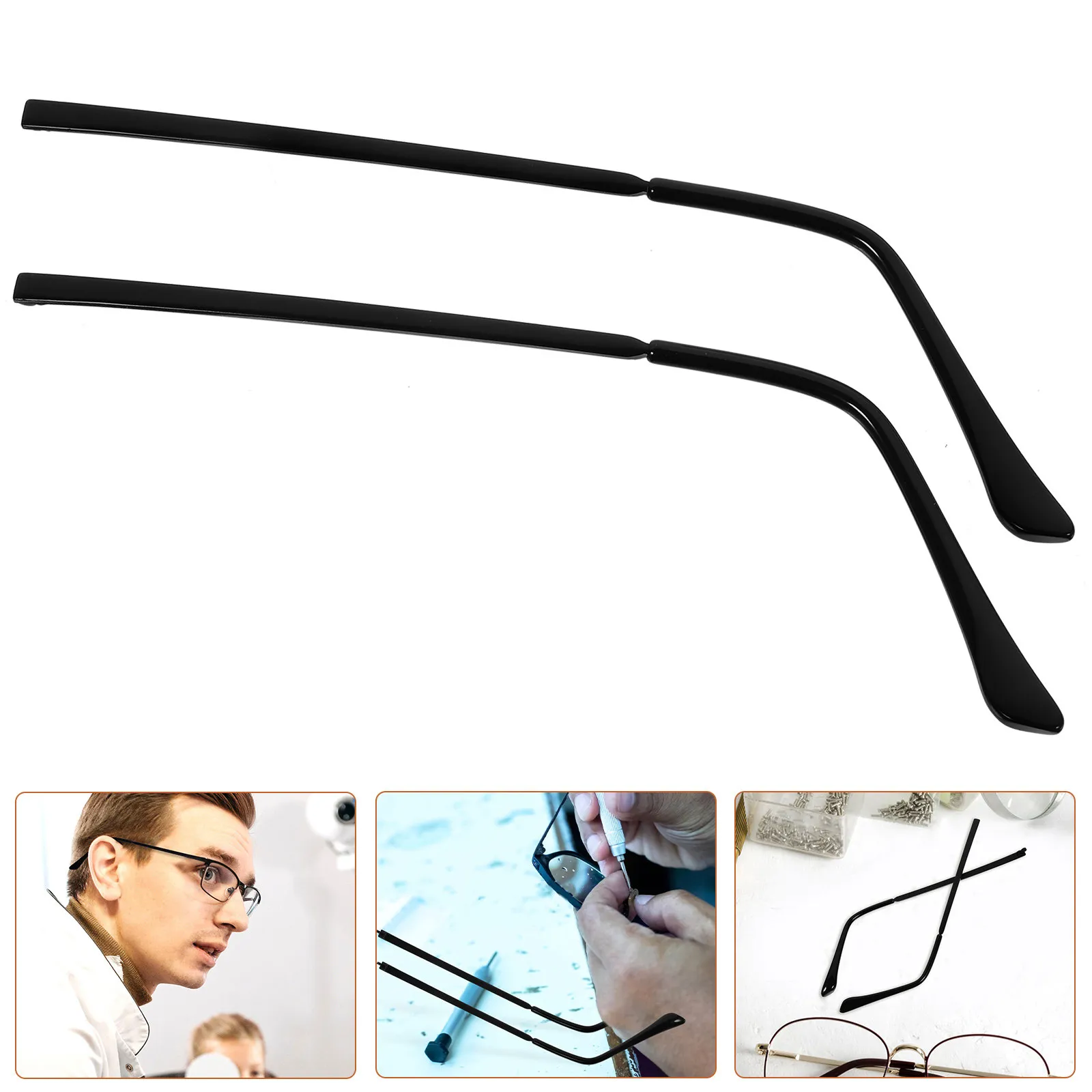 

1Pair Glasses Arm Replacement Professional Metal Sturdy Lightweight Eyeglasses Repair Parts Temples Universal Glasses Parts