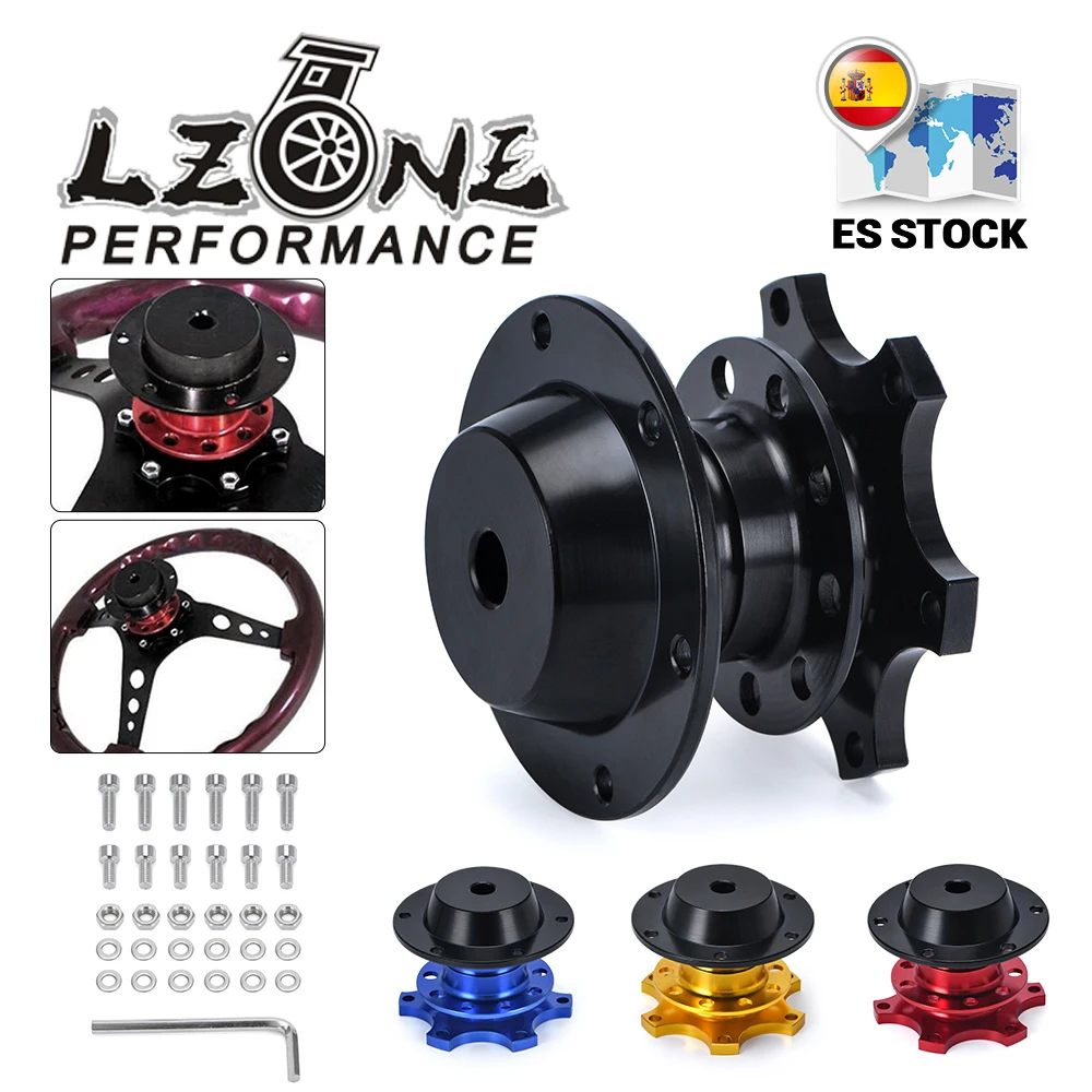 LZONE - Universal Steering Wheel Quick Release Hub Boss Kit Wheel Hub Adapter For 6 hole Steering Wheel Hub JR3859