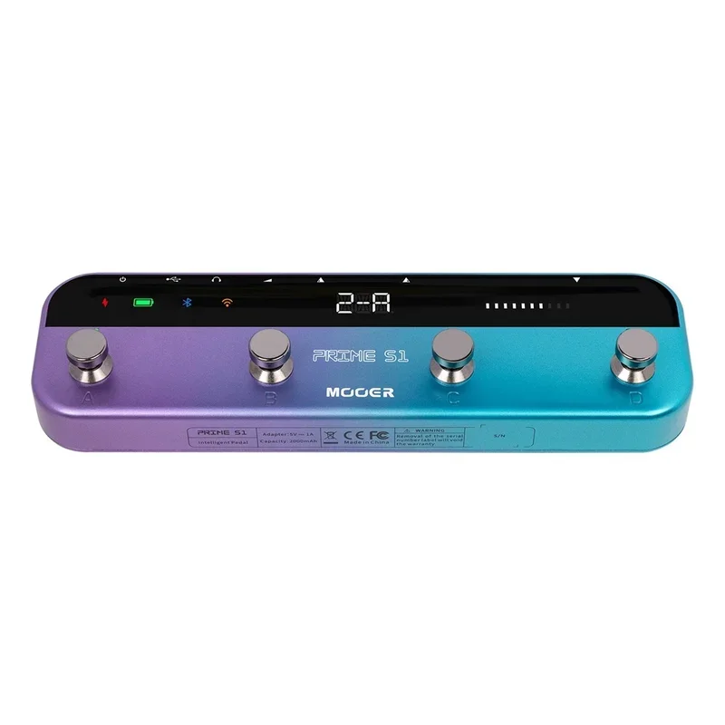 MOOER Pedal Prime S1 Effectors With 128 Guitar Effects Drum Machine Tuner LOOPER Support Bluetooth Built-In Battery