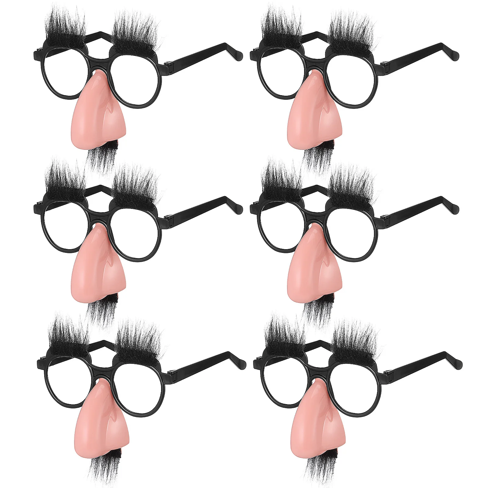 6 قطعة نظارات مضحكة للأنف الكبير زي حفلة الهالوين الدعائم توهج مصباح ليد حتى النظارات الشمسية لحفلة تنكرية كرنفال عيد الفصح ناي #4