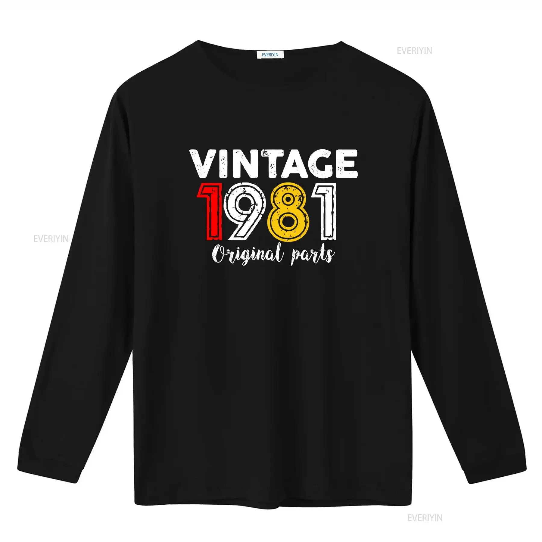 Men's Vintage 1981 Original Parts T Shirt Perfect for 43rd Birthday Anniversary 43 Year Old Celebrations vintage Washed graphic