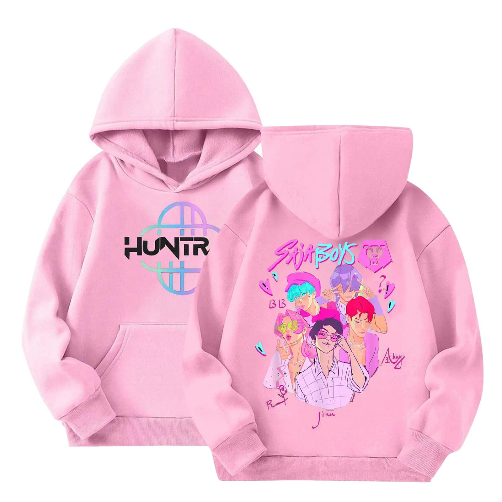 

Kids Hoodie Boys Girls Athletic Long Sleeve Pullover Casual Style Sweatshirt with Drawstring Great Gifts kpop demon hunters kids