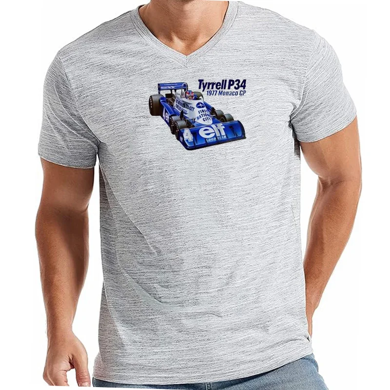 Tyrrell P34 Grand Prix Car Coaster Racing Sport Design T Shirt Unisex White(1)