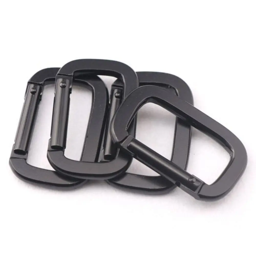 Aluminium Alloy Aluminium Alloy Carabiner Durable Anti-Theft Black Backpack Buckle Square Double Side Lock