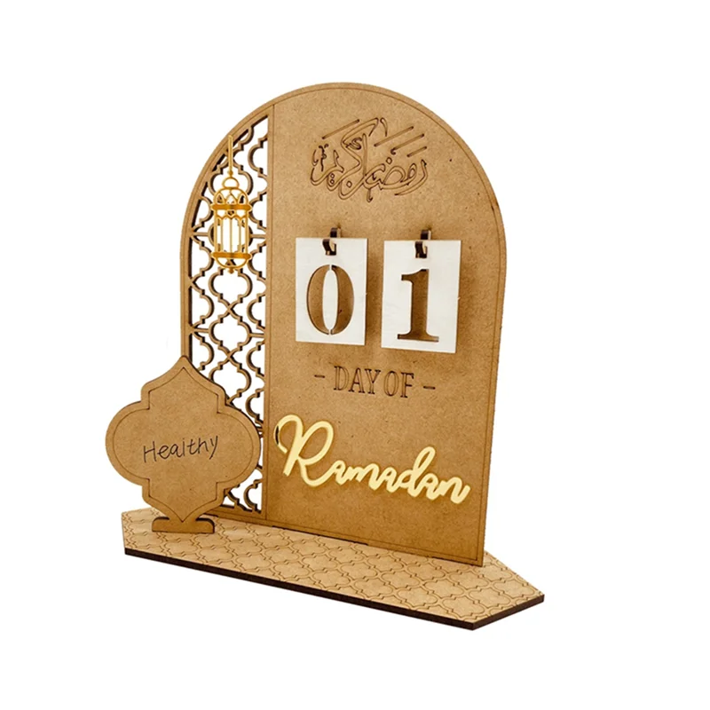 【Item Populer】 Kalender Hitung Mundur Ramadhan Ornamen Idul Fitri 2023 Dekorasi Ramadhan untuk Rumah Islam Muslim Dekorasi Pesta Ramadhan