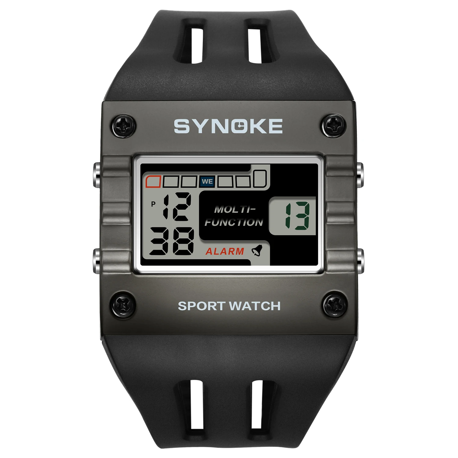 SYNOKE Relógio esportivo digital masculino, números grandes, mostrador grande, dígitos grandes, fácil de ler, à prova d\'água, relógio militar de