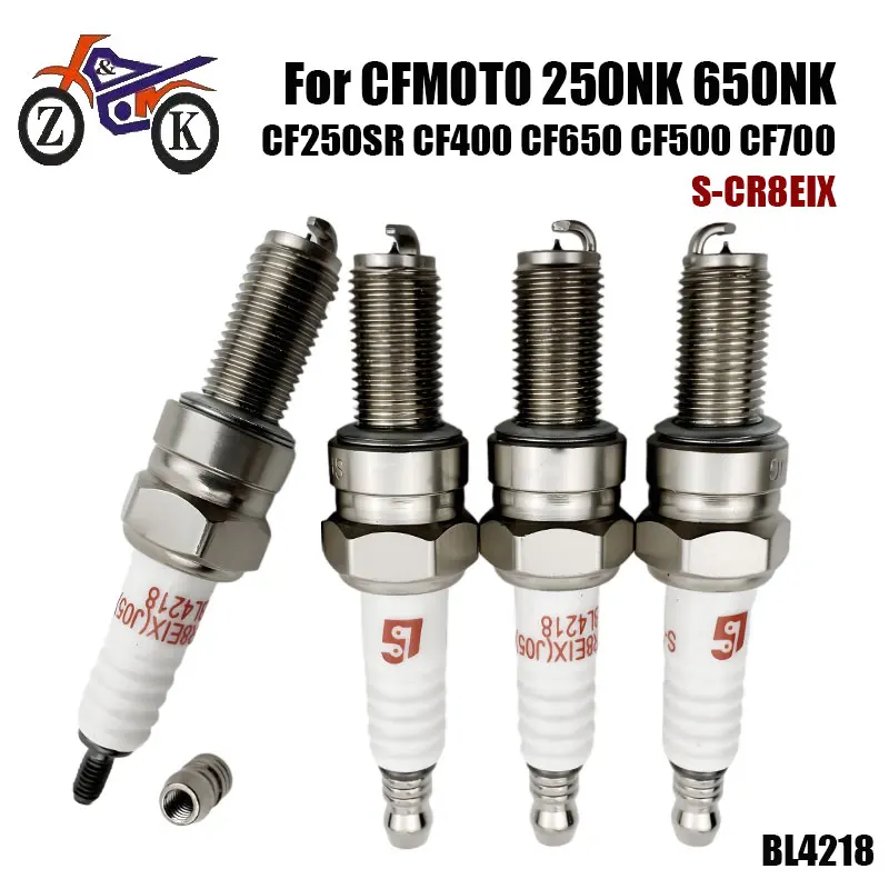 CR8EIX EFI Motorcycle Spark Plug For CFMOTO CF250 250NK SR CF400 650NK CF650 TNT600i TNT300 Lridium Spark Plug Replacement