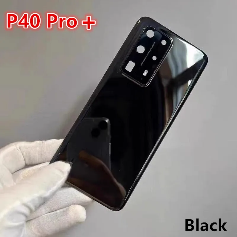 P40Pro+ Battery Back Cover For Huawei P40 Pro Plus Rear Housing Glass Case Replace Phone Repair Spare Part + Camera Lens