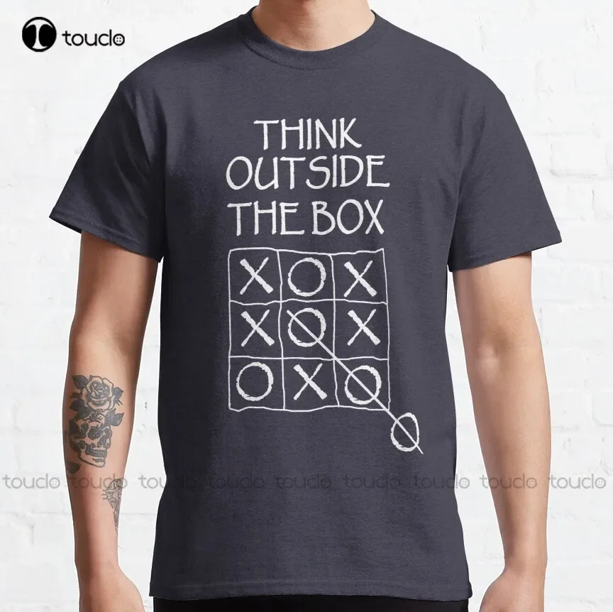 THINK. Fun Funny Comic Joke Laugh; Think outside the box. Classic T-Shirt t shirts for men fashion Custom aldult Teen unisex