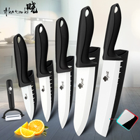 Ceramic Knives Kitchen Knives 3 4 5 6 inch Paring Utility Slicing Chef Set+Peeler Zirconia White Blade Multi-Color Cooking Tool