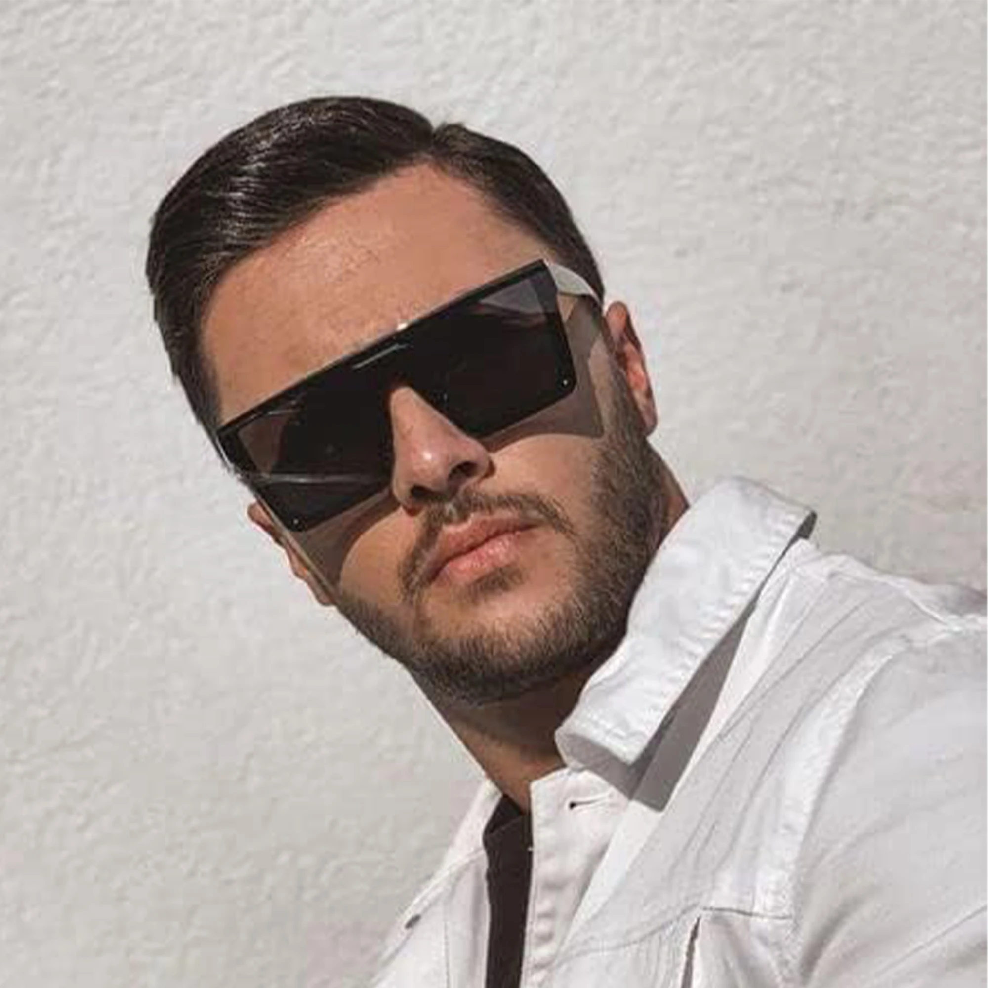 Damen Sonnenbrille übergroße Rahmen Sonnenbrille für Frauen und Männer trend ige große Fahr sonnenbrille Damen UV-Schutz – Detail 3