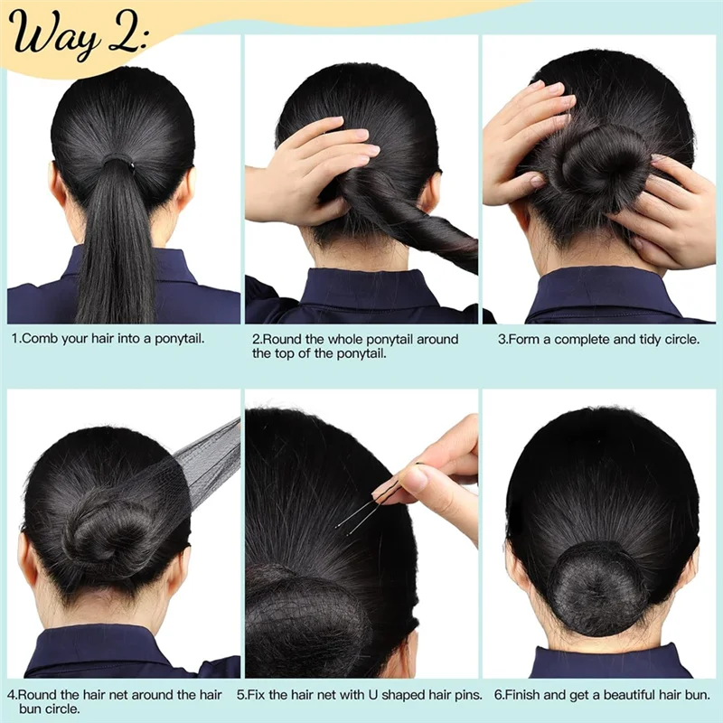 A66T-50PCS شبكات شعر شبكية و100 قطعة على شكل حرف U، شبكات شعر لعمال خدمة الطعام، شبكات شعر للنساء والرجال