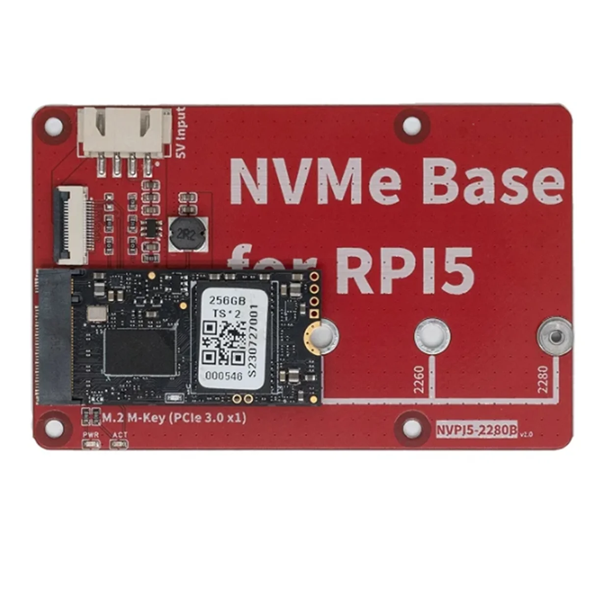 NVPI5-2280B NVMe บอร์ดพัฒนา SSD PCB M.2 M-Key 2230, 2242, 2260, 2280 PCIe Gen3 สําหรับ Raspberry Pi