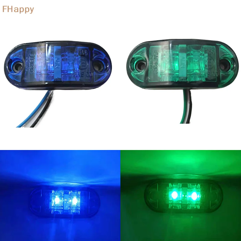 1PC 12V 24V LED Side Marker Lights Warning Tail Light Auto Car External Lights Trailer Truck Lorry Car Lamps