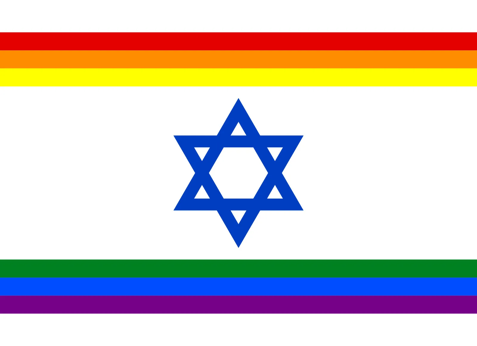 2 Pack Israel Rainbow PVC Vinyl Sticker For Vehicle Window Toolbox And Laptop Vehicle Styling Accessories Decal