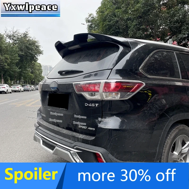 

3D Style ABS Glossy Black Rear Roof Spoiler Trunk Lip Wing Car Accessories For Toyota Highlander 2015 2016 2017 2018 2019