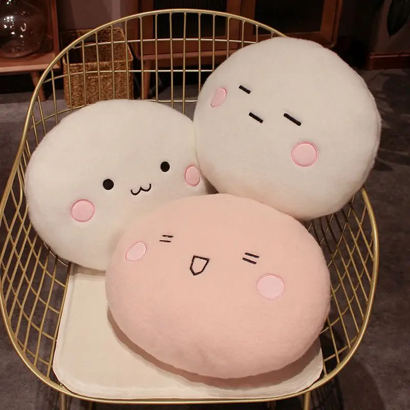 35cm Cute Cloud Dumplings Plush Pillow Soft Stuffed Cartoon Marshmallow Doll Cushion Birthday Gift Nap Pillow