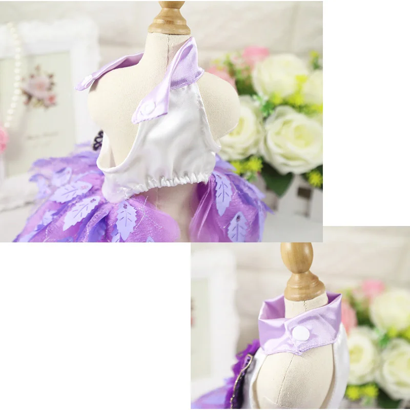 Puppy Costume  Lace Dog Dress Summer Pet Dog Princess  Tutu Clothes Sweetly Princess Teddy flower Dress For Small Dog 2 color