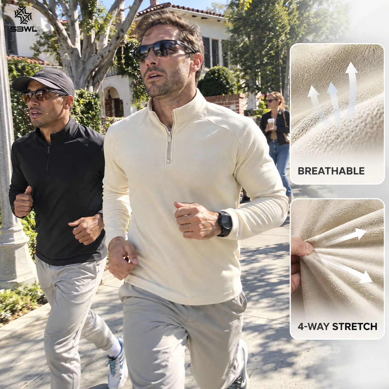 SBWL 2026 High-quality Outdoor Sports Inner Lining Autumn/Winter Warm Long-sleeved Stand-up Collar Tops Running Fitness Jackets