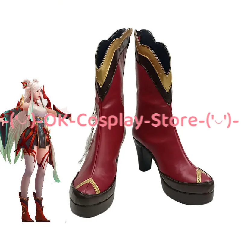 

The Blade Dancer Irelia Cosplay Shoes Game LOL Cosplay Prop Halloween Carnival Boots Custom Made