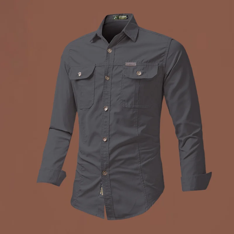 

Мужская повседневная рубашка с длинным рукавом для активного отдыха, походов и работы, с карманами, легкая, для кемпинга и треккинга