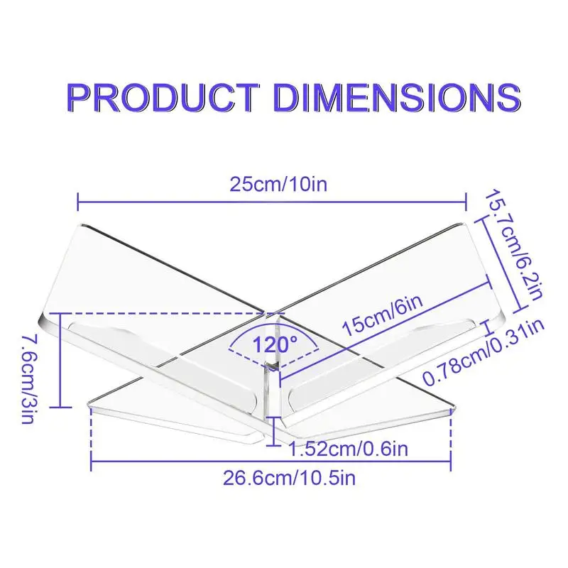 Imagem -06 - Extra Grosso X-shaped Clear Acrílico Titular Livro Book Stand para Exibir Receita Imagem Bíblias Textbooks Art Books