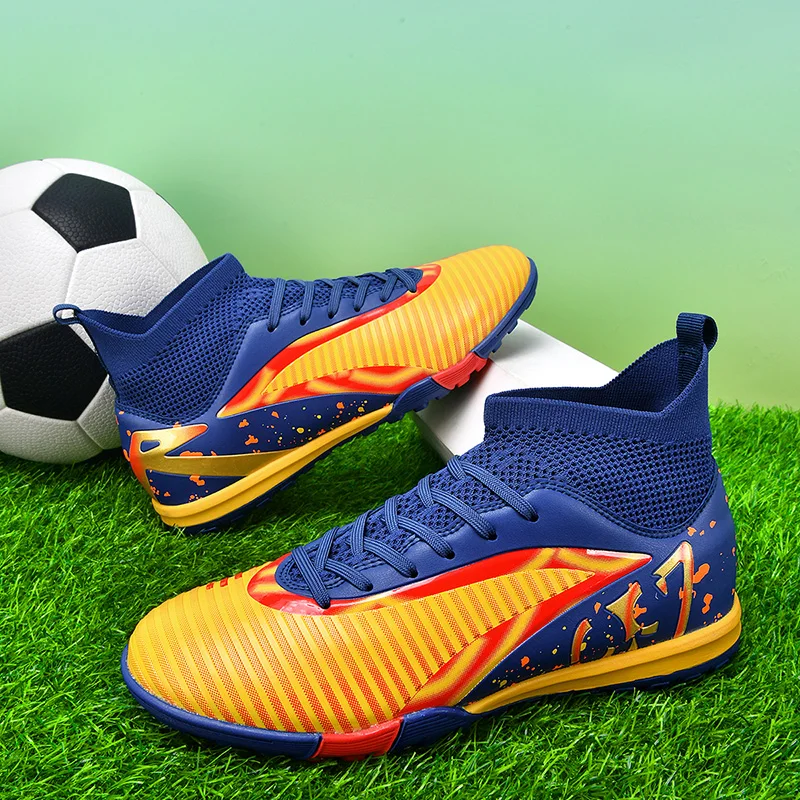 Hot Selling Outdoor High-quality Adult Football Shoes Shock-absorbing Rebound Versatile Nail Shoes Comfortable Soft Sports Shoes