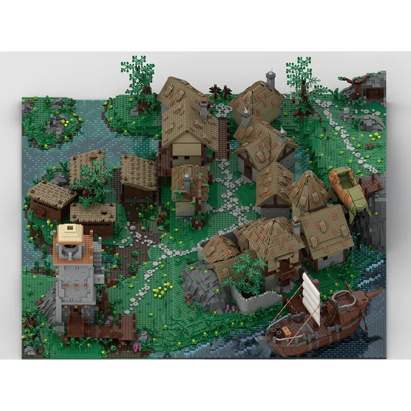 Medieval Castle Model Moc Building Blocks Modular Town of Seyda Neen Model Technology Brick Assembly Construction Toy Gifts