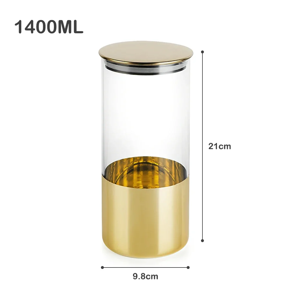 

Kitchen Household Storage Glass Airtight Jars Large Capacity Jars with Lids for Storing Coffee and Tea Storage Jars Flower Vase