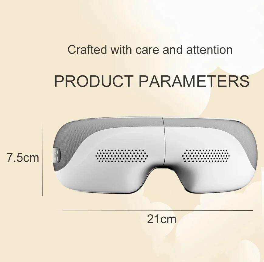 Eye Massager With Heat, Air Compression Blue Tooth Music Rechargeable Vibration Wireless Eye Massager For Relieve