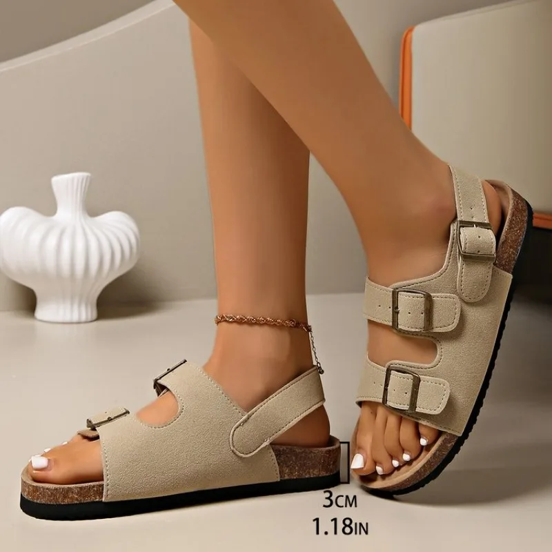 

Flat-soled Retro Genuine Leather Hollow Baotou Sandals Women's 2026 New Hollow Pig Cage Women's Summer Sandals