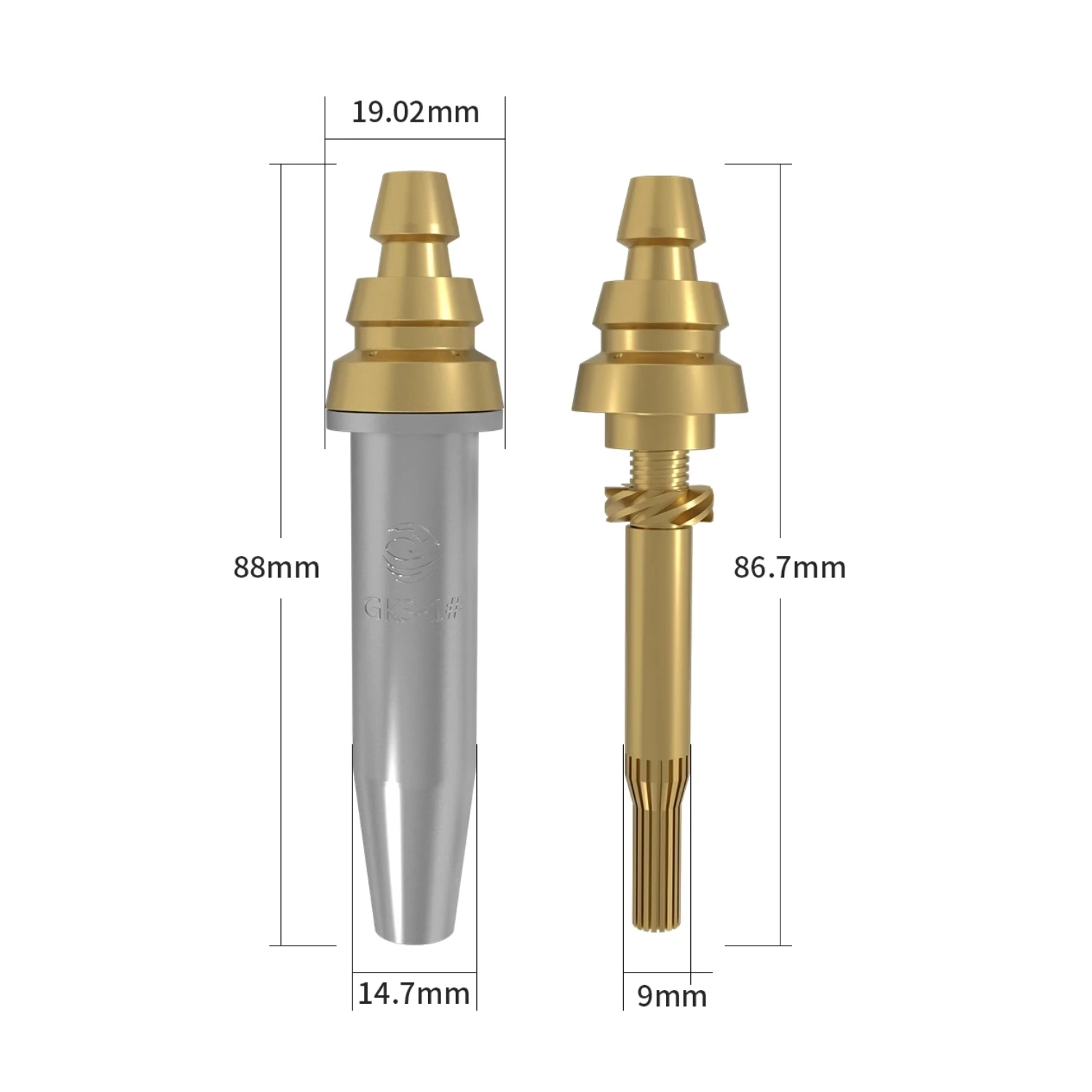 Máquina de corte de Gas ciclónico GK3 PNME PNM propano LPG, CG1-30 de oxígeno, CG1-100, CG2-11, llama, punta de boquilla de carro