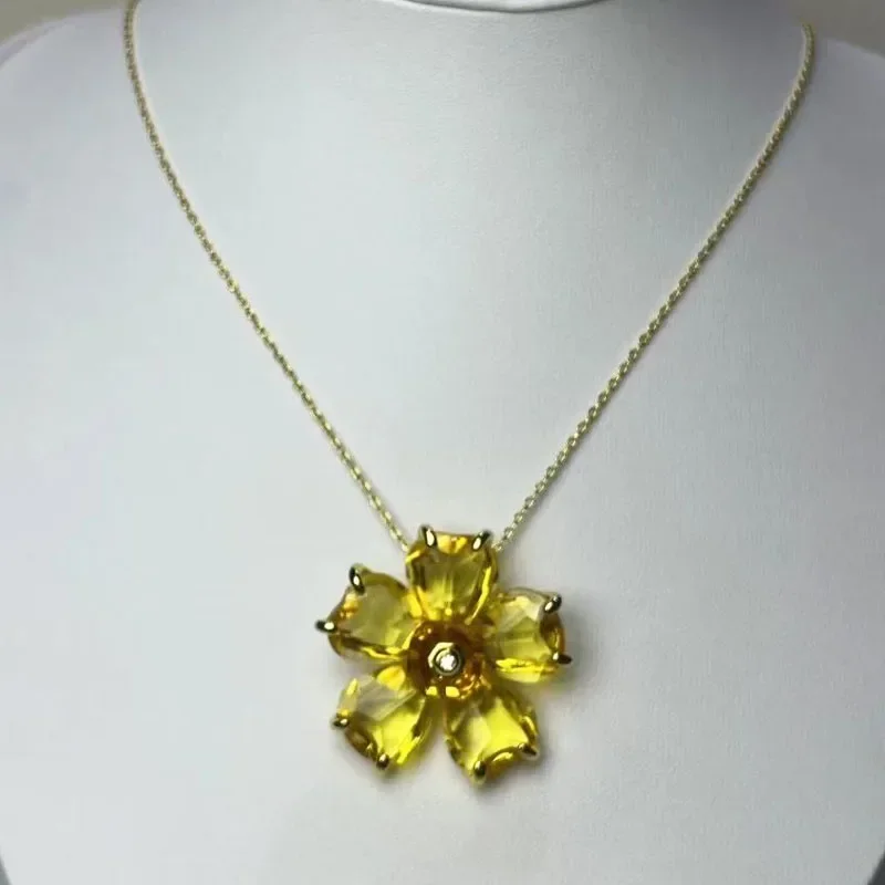 NONE Blume Kristall Schmuck-Set 5