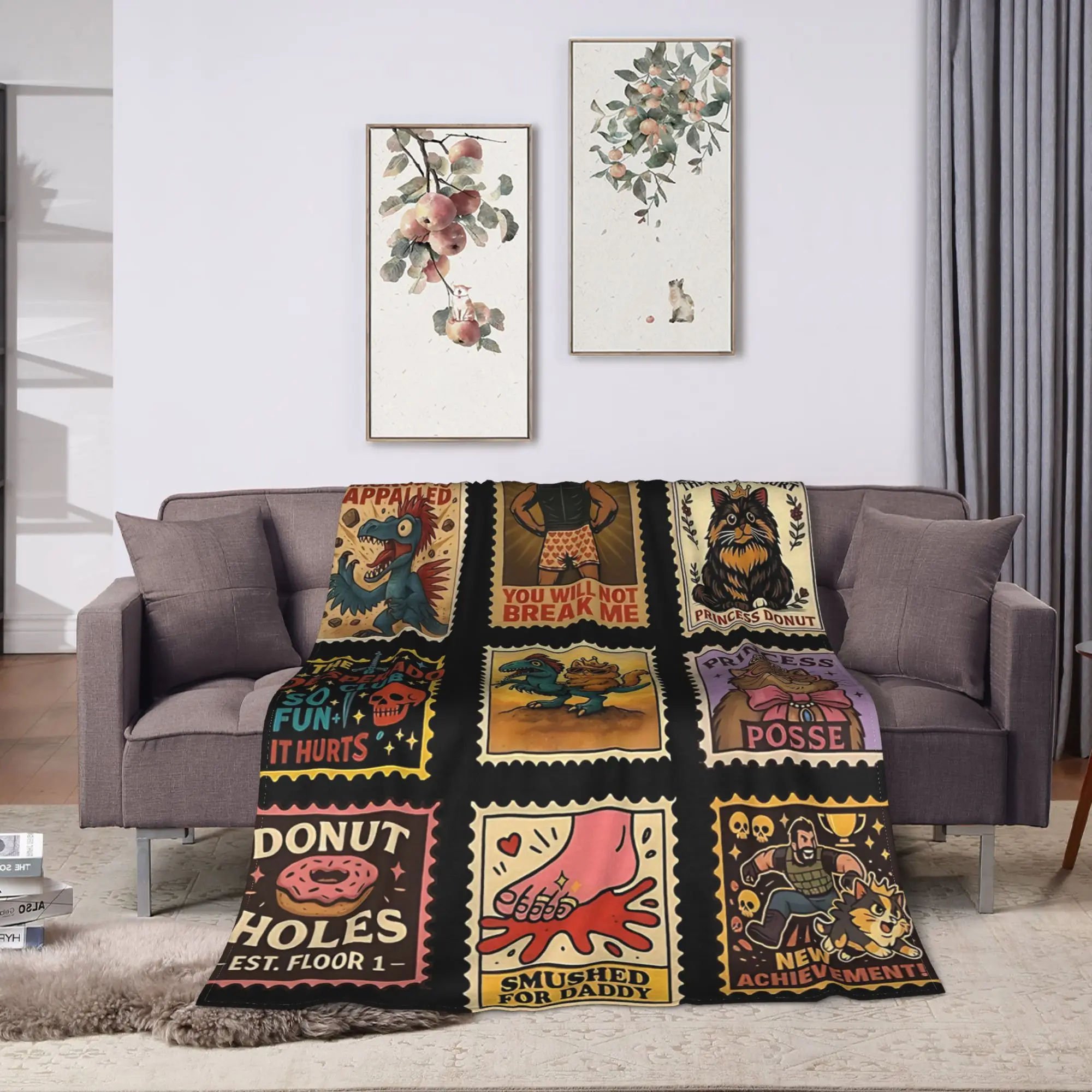 Super Warm Blanket Airplane Travel Dungeon Crawler Carl  Bedding Throws  Flannel Bedspread For Couch Bed Print Sofa Bed Cover