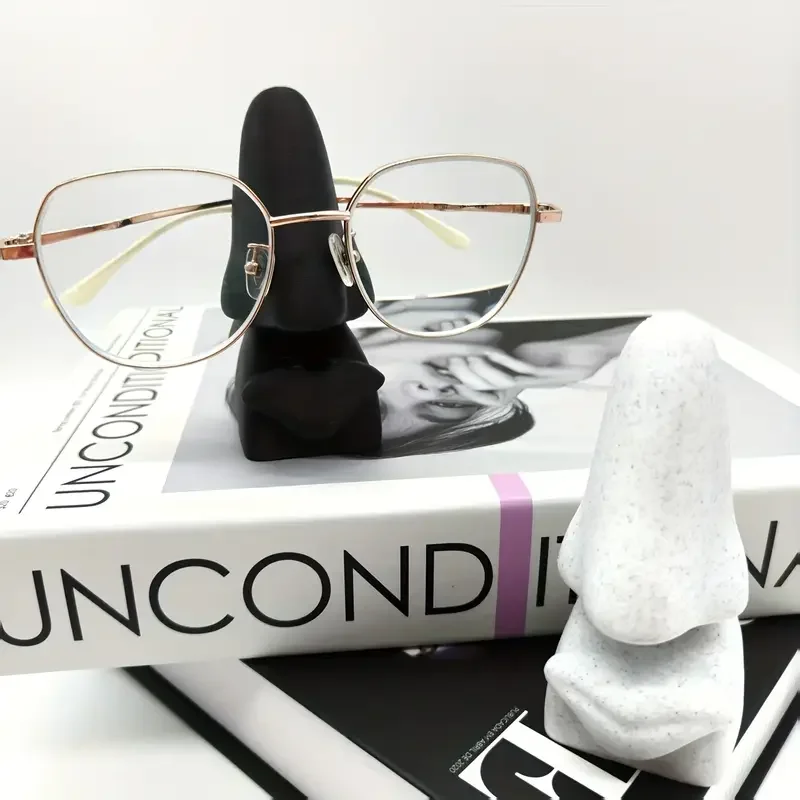 3D Printed Nose and Mouth Sculptures, Abstract Facial Glasses Display Stands, Decorative Ornaments, Glasses Accessories