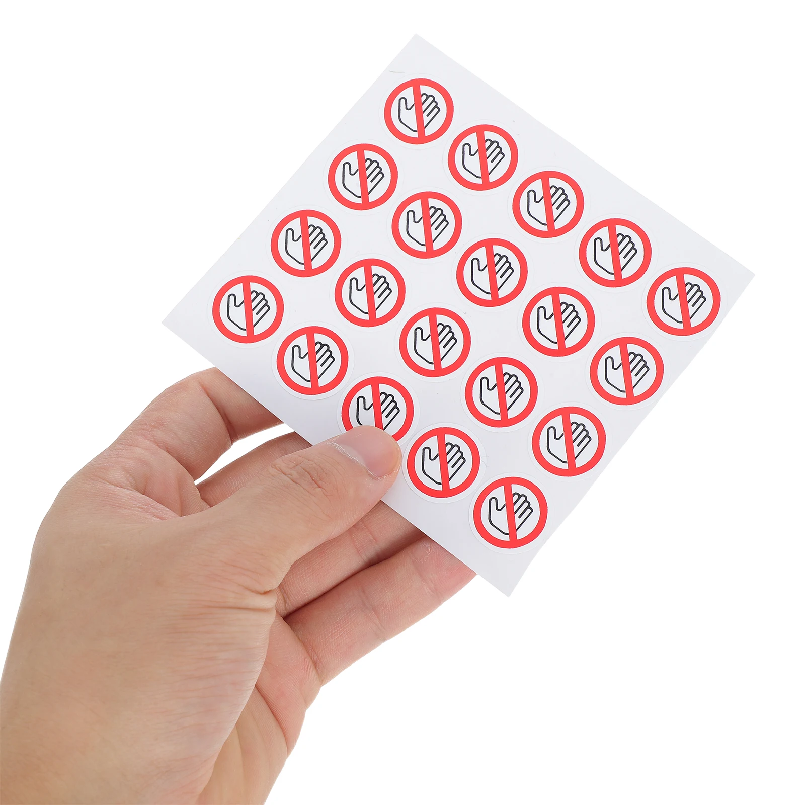 

20Pcs Do Not Touch Sign Adhesive Safety Warning Stickers Highly Visible Durable Caution Labels For Machinery Protection