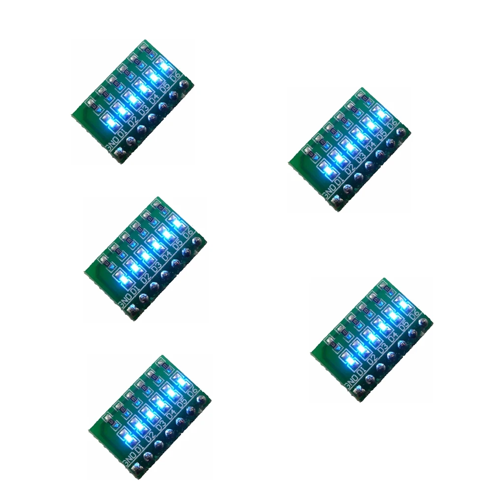 Módulo de letreiros LED azuis 5PCS para placa de ensaio, DUE MEGA2560, PIC AVR STM32, Teensy