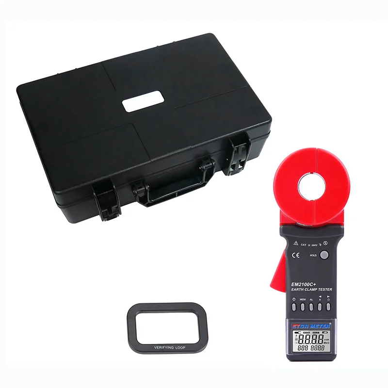 ETCR2100A+ ETCR2100C+ Digital Display Clamp Ground Earth Resistance Tester 1-200Ω Loop Resistance Measure Device Plus JA55