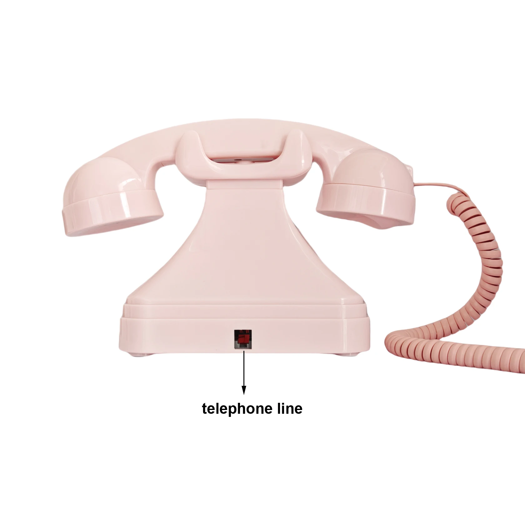 Retro Telephone, Corded Landline Phone 1980s Vintage Telephone Old Fashion Analog Senior Phone with Flash/Redial/Ringer for Home