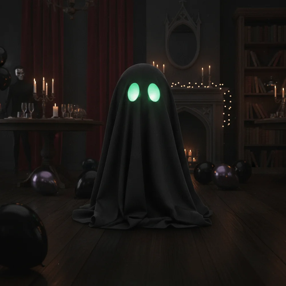 Fluorescent Eyes Luminous Black Ghost Light Absorbing Black Fabric Cover Glow in The Dark Lightweight Structural