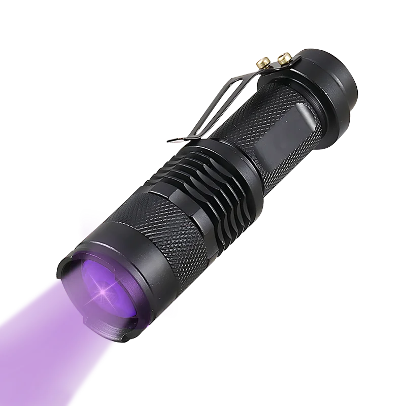 Mini torche UV ultraviolette 365/395nm, Zoomable, Mini lumières ultraviolettes 395/365nm, lampe d'inspection, outils de détection de taches d'urine animale