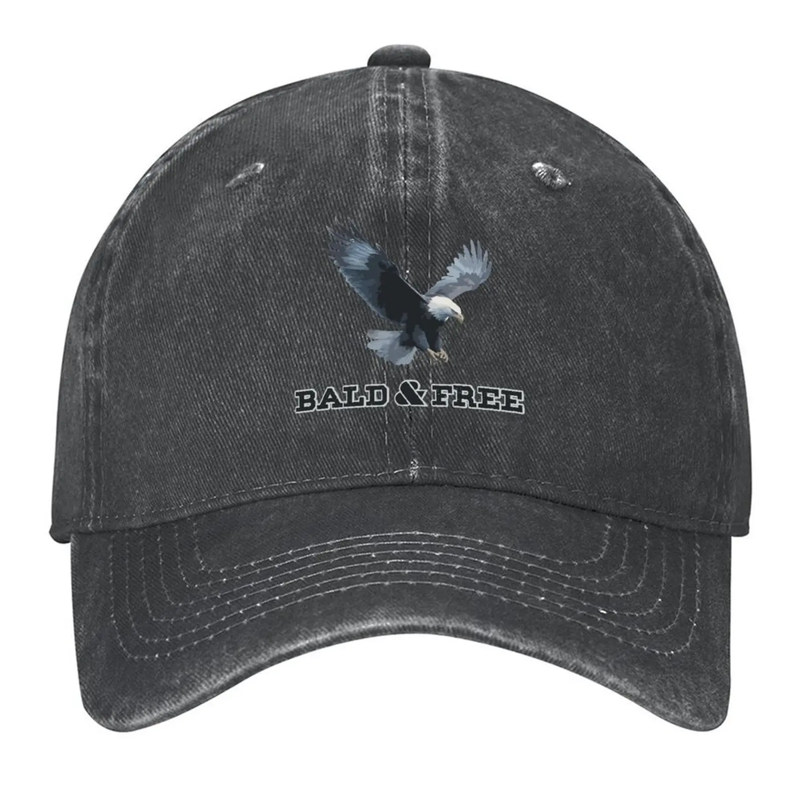 

Just a Bald and Free Baseball Cap Golf Hat Military Cap Man Luxury Hat Sun Hat For Children Women's Men's