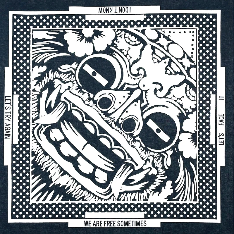 ออกแบบใหม่สะโพก Hop 100% Cotton Skull Bandana ผ้าพันคอผ้าพันคอผ้าคลุมไหล่สีดำ Paisley Headband ของขวัญสำหรับผู้หญิง/ผู้ชาย/ชาย/หญิง